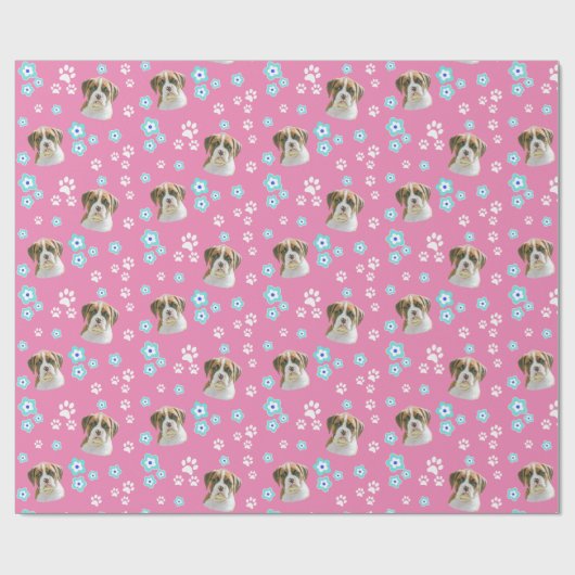 Fawn Boxer Hund Geschenkpapier (Flach)