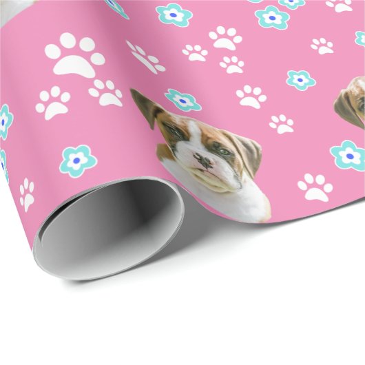 Fawn Boxer Hund Geschenkpapier (Rolleneckpunkt)