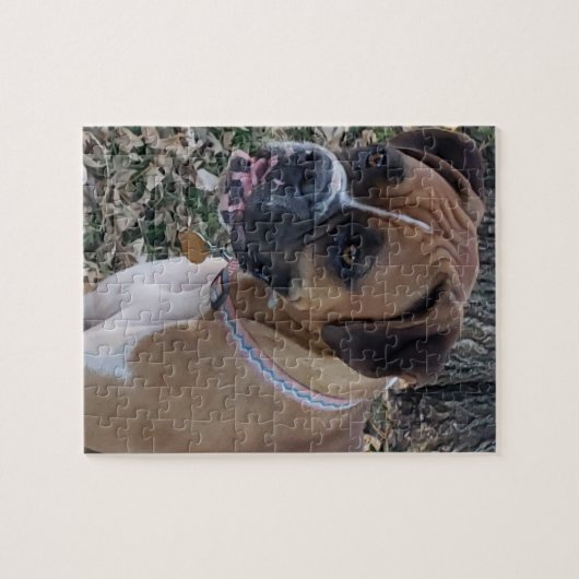 Fawn Boxer Puppy Puzzle- Boxer Dog Puzzles (Horizontal)