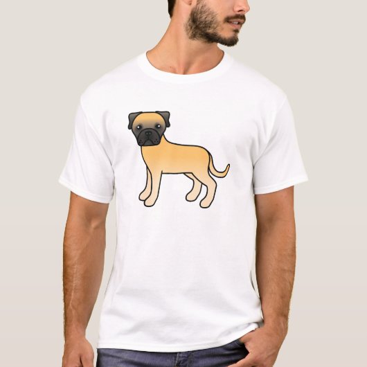 Fawn Bullmastiff Dog Design T-Shirt (Vorderseite)
