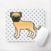 Fawn Bullmastiff Niedlich Cartoon Dog Mousepad (Mit Mouse)