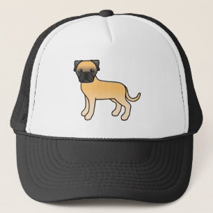 Fawn Bullmastiff Niedlich Cartoon Dog Truckerkappe