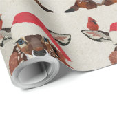 FAWN & CARDINAL CHRISTMAS GESCHENKPAPIER (Rolleneckpunkt)