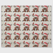 FAWN & CARDINAL CHRISTMAS GESCHENKPAPIER (Flach)