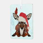 FAWN & CARDINAL CHRISTMAS ORNAMENT AUS METALL (Vorderseite links)