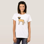 Fawn Cartoon Great Dane Dog T-Shirt (Vorne ganz)