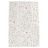 Fawn Confetti Wasserfarbe Dots Geschenktasche Mittlere Geschenktüte (Rückseite)
