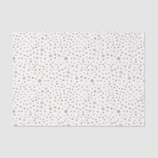 Fawn Confetti Wasserfarbe Dots Gewebe Papier (Vorderseite)