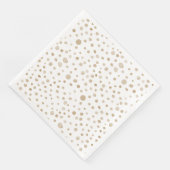 Fawn Confetti Wasserfarbe Dots Papier Napkin Serviette (Ecke)