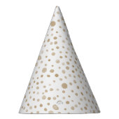 Fawn Confetti Watercolor Dots Party Hat Partyhütchen (Rechts)
