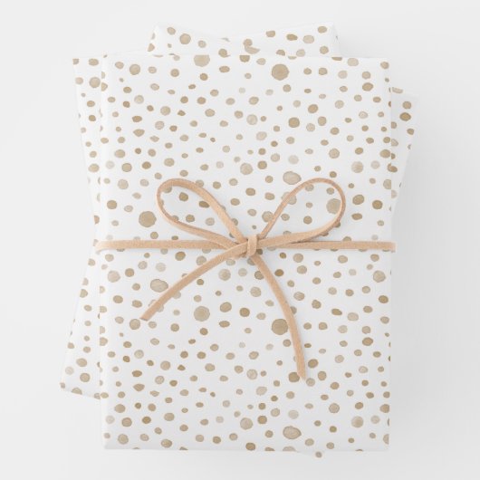 Fawn Confetti Watercolor Dots Wrapping Paper Geschenkpapier Set (Beispiel)