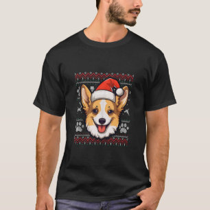 Fawn Corgi Weihnachtsmannmütze Weihnachten Funny D T-Shirt