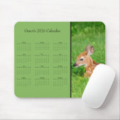 Fawn - Customizable full year 2026 calendar Mousepad (Mit Mouse)