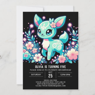 Fawn Deer Digital Geburtstag Einladung
