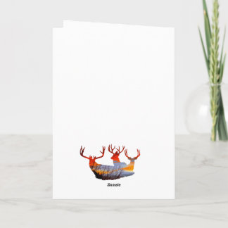Fawn deer watercolor  karte