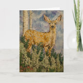 Fawn deer watercolor  karte (Vorderseite)