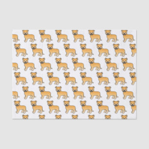 Fawn English Staffie Süßes Cartoon-Hund-Muster Seidenpapier