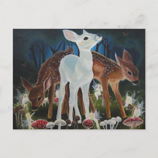 Fawn Fee Ring Postkarte (Vorderseite)