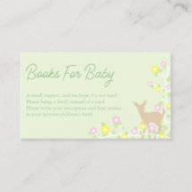 Fawn Floral Girl Baby Shower Books For Baby