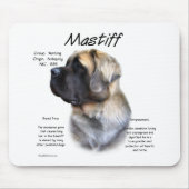Fawn Fluffy Mastiff History Mousepad (Vorne)
