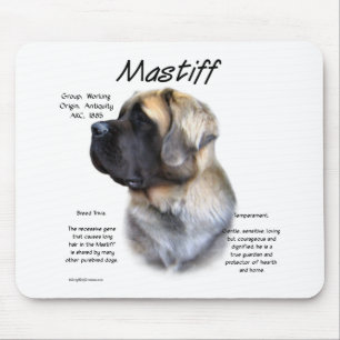 Fawn Fluffy Mastiff History Mousepad