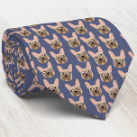Fawn French Bulldog Blue Neck Tie Krawatte<br><div class="desc">Ein lustiges kleines Fawn French Bulldog oder ein französisches Muster auf blauem Hintergrund. Ideal für alle Hundeliebhaber,  Haustierfreunde,  Hundeschwanderer und Tierärzte. Originelle Kunst von Nic Squirrell.</div>