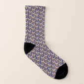 Fawn French Bulldog Blue Socks Socken (Links - Innen)