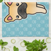 Fawn French Bulldog Cartoon Dog Geschirrtuch (Gefaltet)