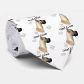 Fawn Great Dane History Design Krawatte (Gerollt)