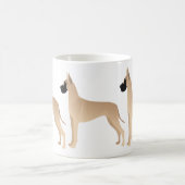 Fawn Great Dane Hund Rasse Illustration Silhouette Kaffeetasse (Mittel)