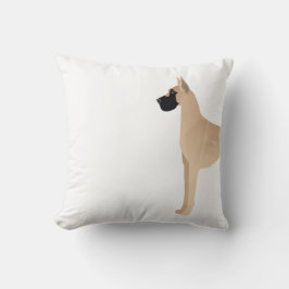 Fawn Great Dane Hund Rasse Illustration Silhouette Kissen