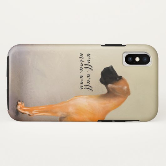 Fawn Great Dane mit Text Case-Mate iPhone Hülle (Rückseite (Horizontal))