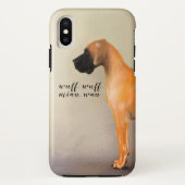 Fawn Great Dane mit Text Case-Mate iPhone Hülle (Rückseite)