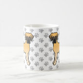 Fawn Great Dane Niedlich Cartoon Dog Kaffeetasse (Mittel)