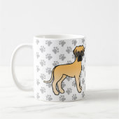 Fawn Great Dane Niedlich Cartoon Dog Kaffeetasse (Links)
