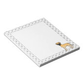 Fawn Great Dane Niedlich Cartoon Dog Notizblock (angewinkelt)