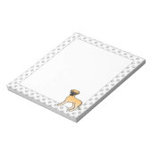 Fawn Great Dane Niedlich Cartoon Dog Notizblock (Rotiert)