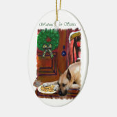 Fawn Great Dane Weihnachten Keramik Ornament (Links)