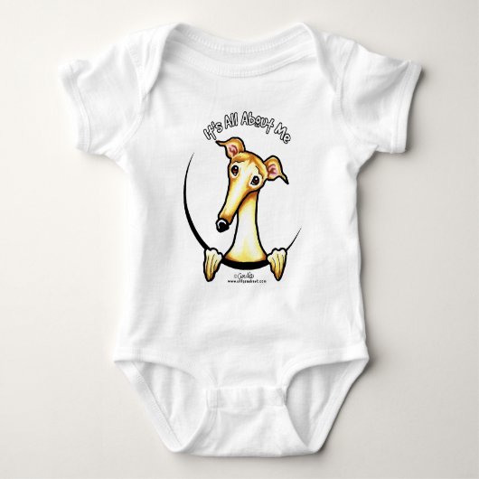 Fawn Greyhound IAAM Baby Strampler (Vorderseite)
