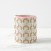 Fawn Greyhound in Art Deco Design Tasse (Zentrum)