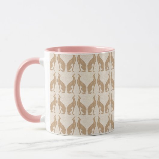 Fawn Greyhound in Art Deco Design Tasse (Links)