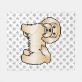 Fawn Havanese Niedlich Cartoon Dog Illustration Fleecedecke (Vorderseite (Horizontal))