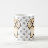 Fawn Havanese Niedlich Cartoon Dog Illustration Kaffeetasse (Mittel)