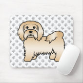 Fawn Havanese Niedlich Cartoon Dog Illustration Mousepad (Mit Mouse)