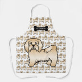 Fawn Havanese Niedlich Cartoon Dog Illustration &  Schürze (Vorderseite)