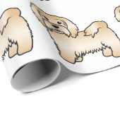 Fawn Havanese Niedlich Cartoon Dog Muster Geschenkpapier (Rolleneckpunkt)