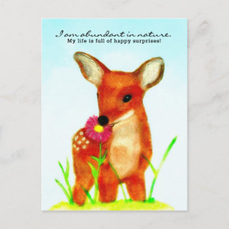 Fawn - Ich bin reich an Natur. Postkarte