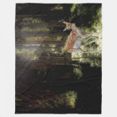 FAWN im TIEFEN WALD Fleecedecke (Vorderseite)