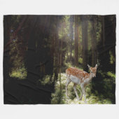 FAWN im TIEFEN WALD Fleecedecke (Vorderseite (Horizontal))