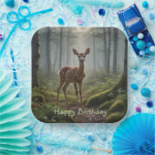 Fawn in Forest Pappteller (Party)
